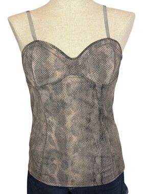 Talula Snake Print Bustier Camisole Y2K Fitted Tank L